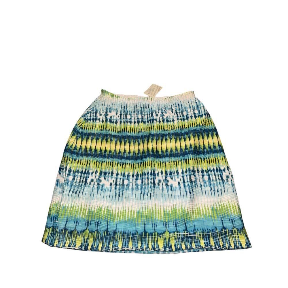 Cato blue‎ green lined fitted crinkle skirt size 14/16W - NWT